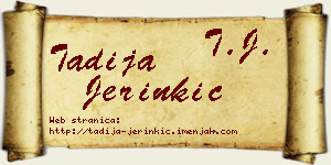 Tadija Jerinkić vizit kartica